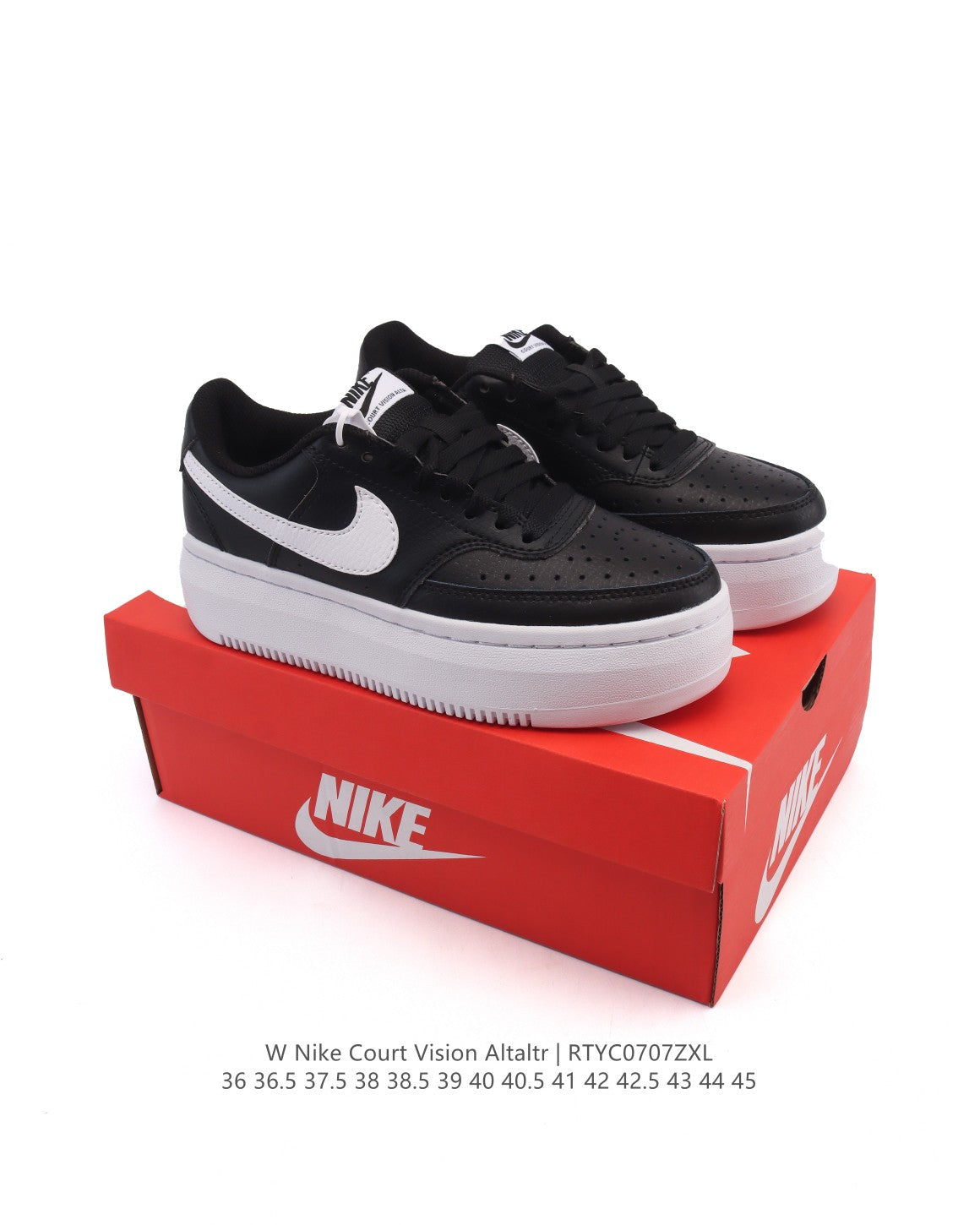 Nike Court Vision Alta 厚底百搭透气休闲运动板鞋